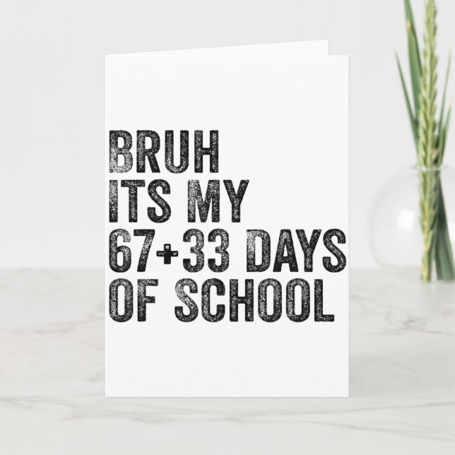 Funny School Countdown Student Teacher Clroom Humo Card (Front)