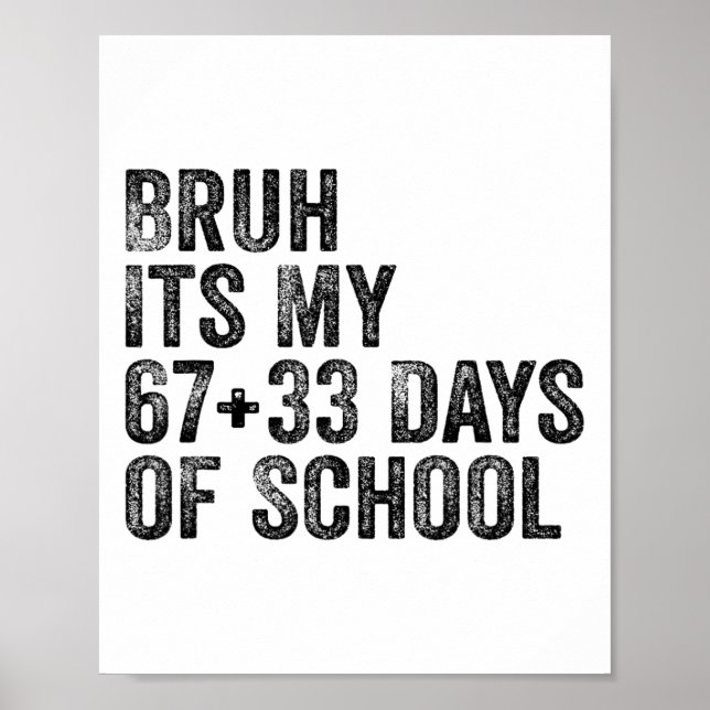 Funny School Countdown Student Teacher Clroom Humo Poster (Front)