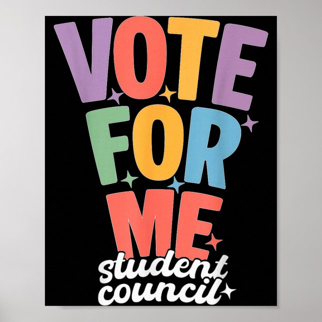Funny School Election Day Vote For Me Student Coun Poster (Front)