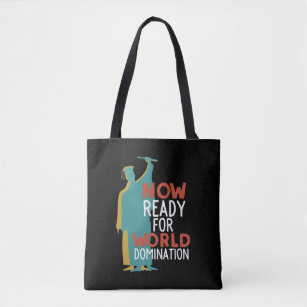 Funny School Graduation Ready for World Domination Tote Bag