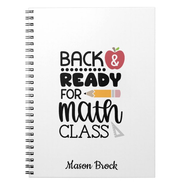 Funny school math student gift Notebook (Front)