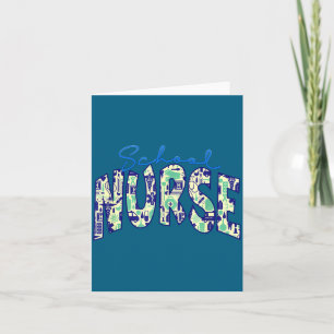 Funny School Nurse Nursing Student Design Card