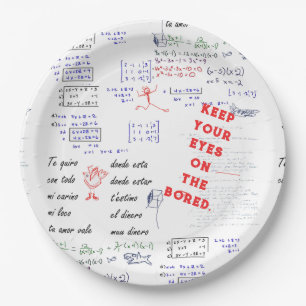 Funny School Party Paper Plates