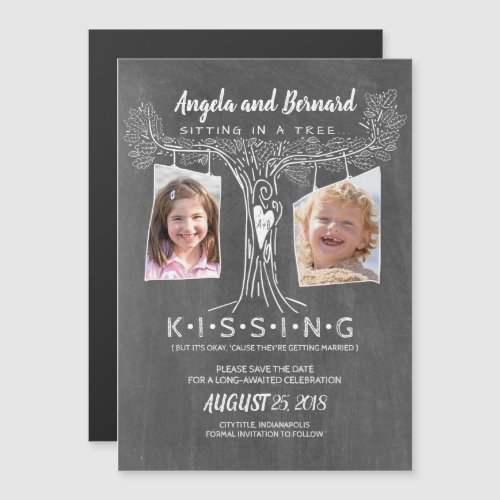 Funny School Photos  Love Oak Tree Save the Date Magnetic Invitation