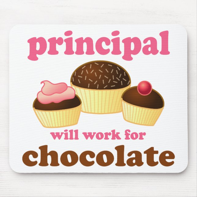 Funny School Principal Mousepad (Front)
