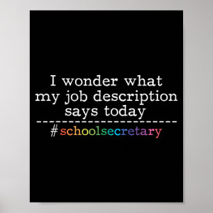 Funny School Secretary Graphic Poster