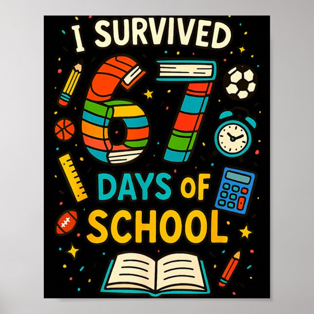 Funny School Six Seven Meme Student Teacher Joke 6 Poster (Front)
