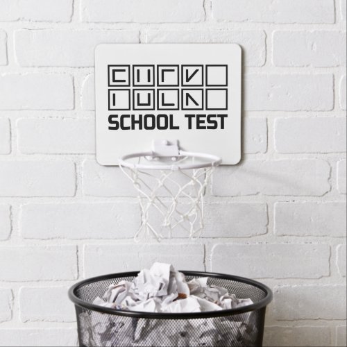 Funny school test White Mini Basketball Hoop