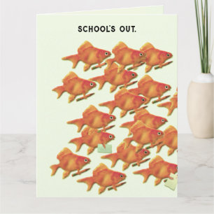 Funny School's Out Letterpress Thank You Card