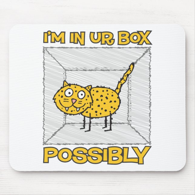 Funny Schrodinger's Cat Lolcat Mousepad (Front)