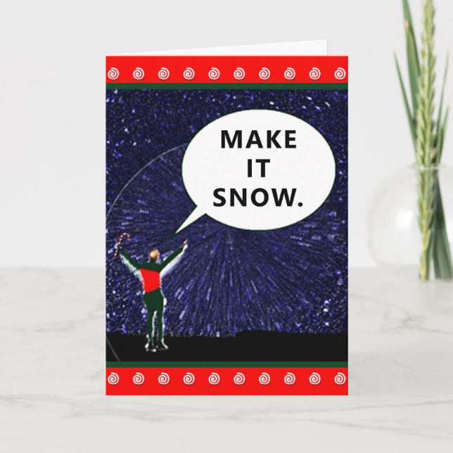 Funny Sci-fi Christmas Holiday Cards (Front)