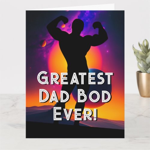 Funny Sci Fi Dad Bod Put on Pants Card