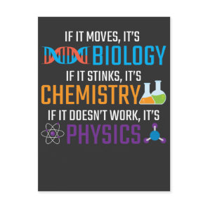Funny Science Biology Chemistry Physics Teacher Postcard