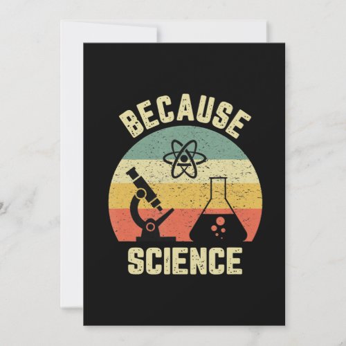 Funny Science  Biology Physics Because Science Holiday Card