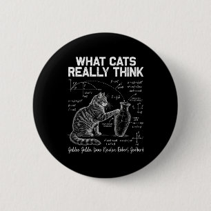 Funny Science Cat Physics Teacher What Cats Really Button