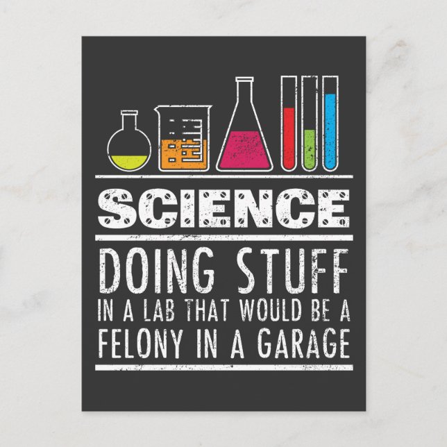 Funny Science Chemistry T Shirt for Nerds Postcard (Front)