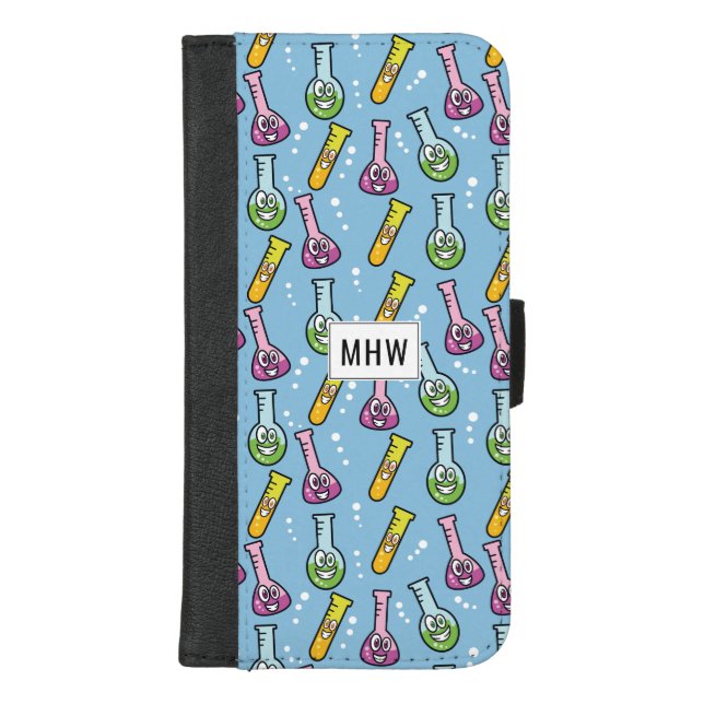 Funny Science custom monogram phone wallets (Front)