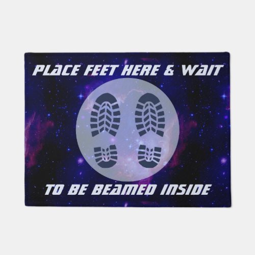 Funny Science Fiction Outer Space Beamed Inside Doormat