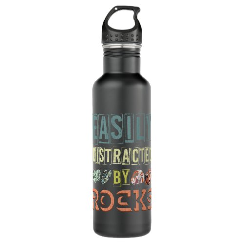Funny Science Geologist Rock Collector Paleontolog Stainless Steel Water Bottle
