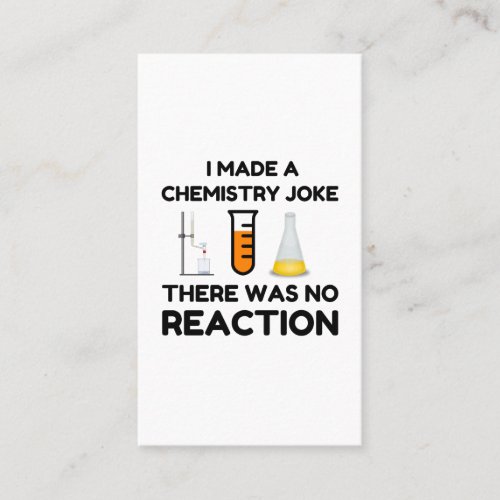 Funny Science lover chemistry joke Business Card