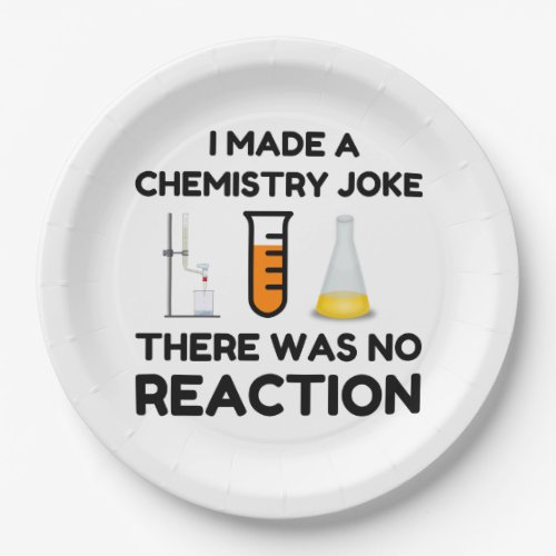 Funny Science lover chemistry joke Paper Plates