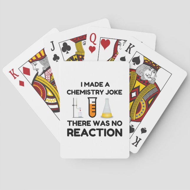 Funny Science lover chemistry joke Poker Cards (Back)