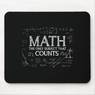 Funny Science Nerd Math The Only Subject That Coun Mouse Pad