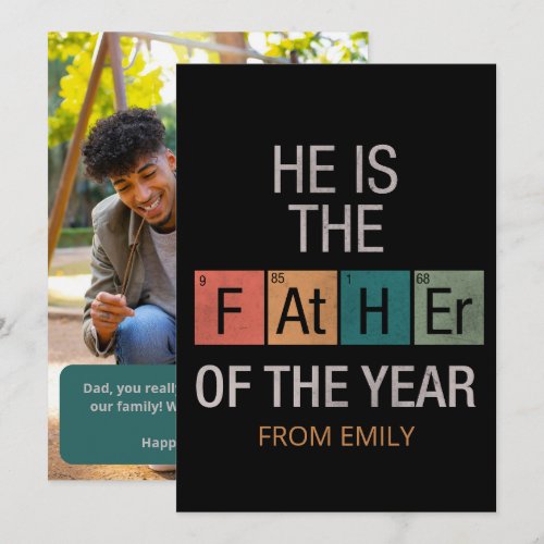 Funny Science Periodic Table Father of the Year Card