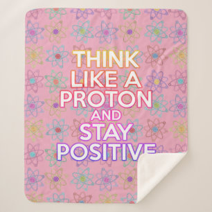 Funny Science Positive Attitude Quote Girly Pink Sherpa Blanket
