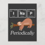 Funny Science Pun Chemistry Sloth Nap Lover Postcard