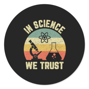 Funny Science Shirt Physics Biology Gift In Scienc Classic Round Sticker