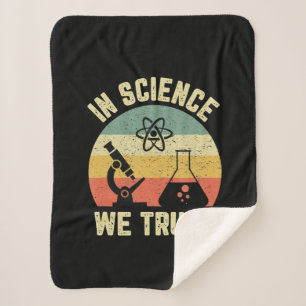 Funny Science Shirt Physics Biology Gift In Scienc Sherpa Blanket