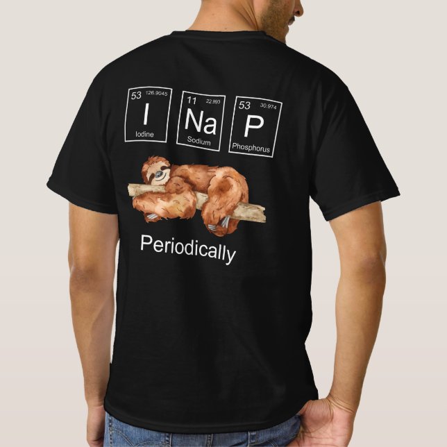 Funny Science Sloth T-Shirt (Back)