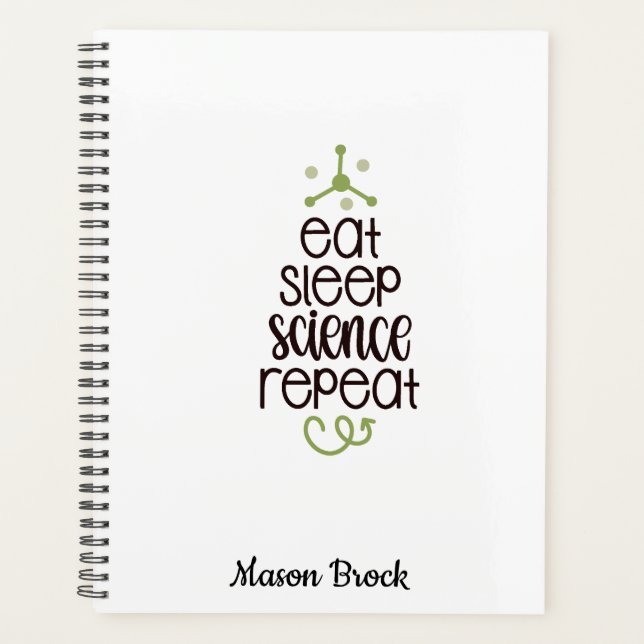Funny Science student school personalized gift Planner (Front)