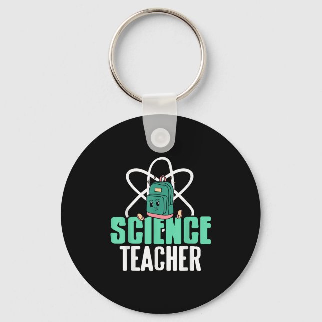 Funny Science Teacher Backpack School Humor  Keychain (Front)