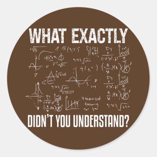 Funny Science Teacher Physicist Math Physics  Classic Round Sticker