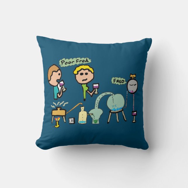 Funny Science Throw Pillow (Front)