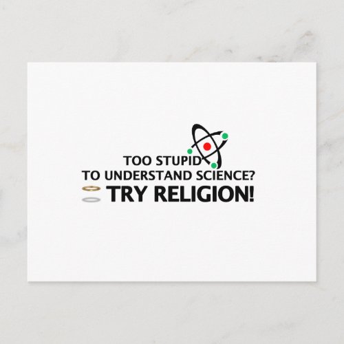Funny Science VS Religion Postcard