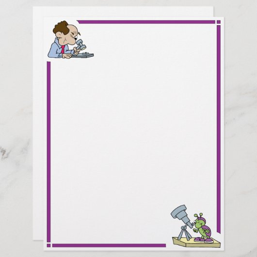 Funny Scientists Letterhead (Front/Back)