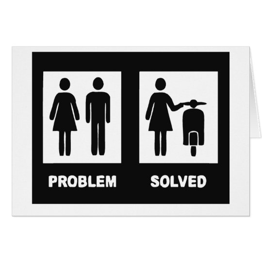 Funny scooter girl - no problem card