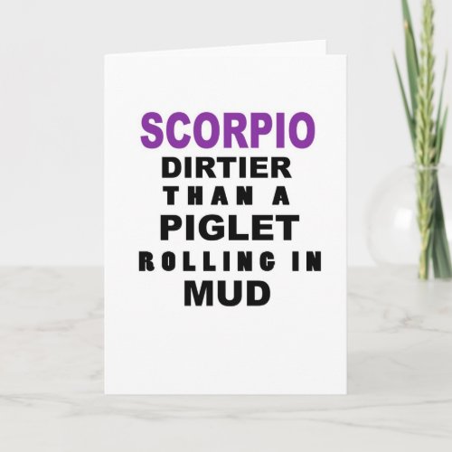 Funny Scorpio Birthday Card