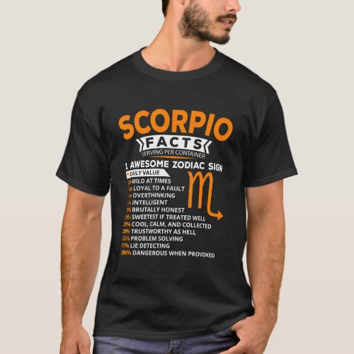 Funny Scorpio Birthday Hoodie Astrology Zodiac Sig T_Shirt