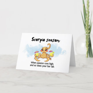 Funny Scorpio Zodiac Birthday Card