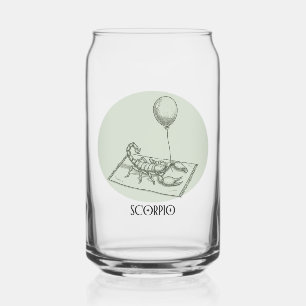 Funny Scorpio Zodiac Birthday Holiday Can Glass