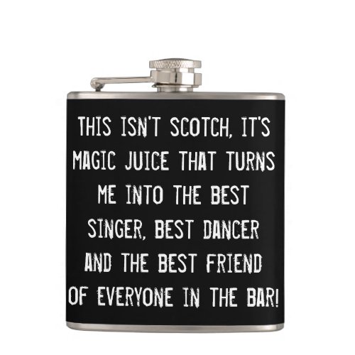 Funny Scotch Drinkers Slogan Hip Flask