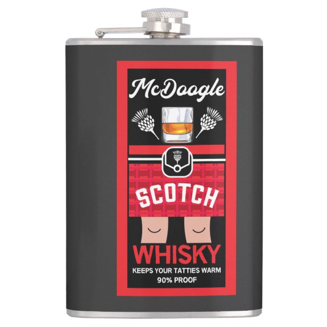 Funny Scotch Whisky Flask (Front)