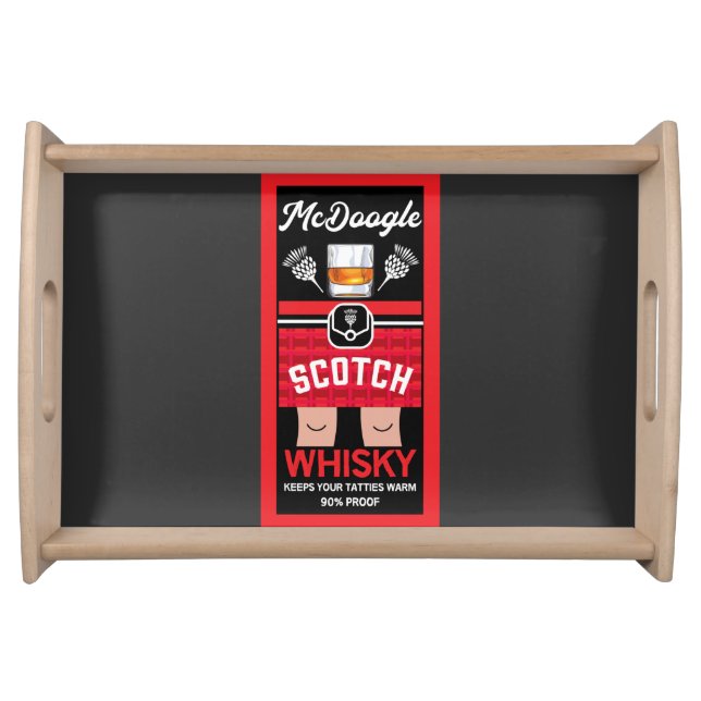 Funny Scotch Whisky Serving Tray (Front)