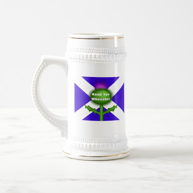 Funny Scottish Beer Stein - Scottish Sayings mug (Left)
