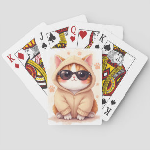 Funny Scottish Fold Kawaii Cat Poker Cards
