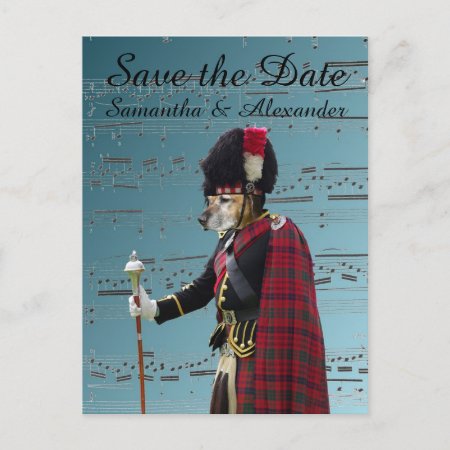 Funny Scottish Wedding Save The Date Announcement Postcard